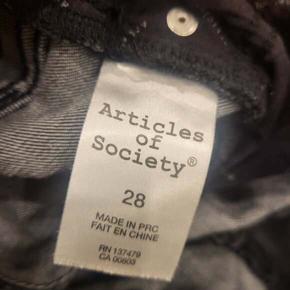 Articles of Society Distressed Black Jeans Sarah Skinny Jeans Size 28 - Picture 7 of 13